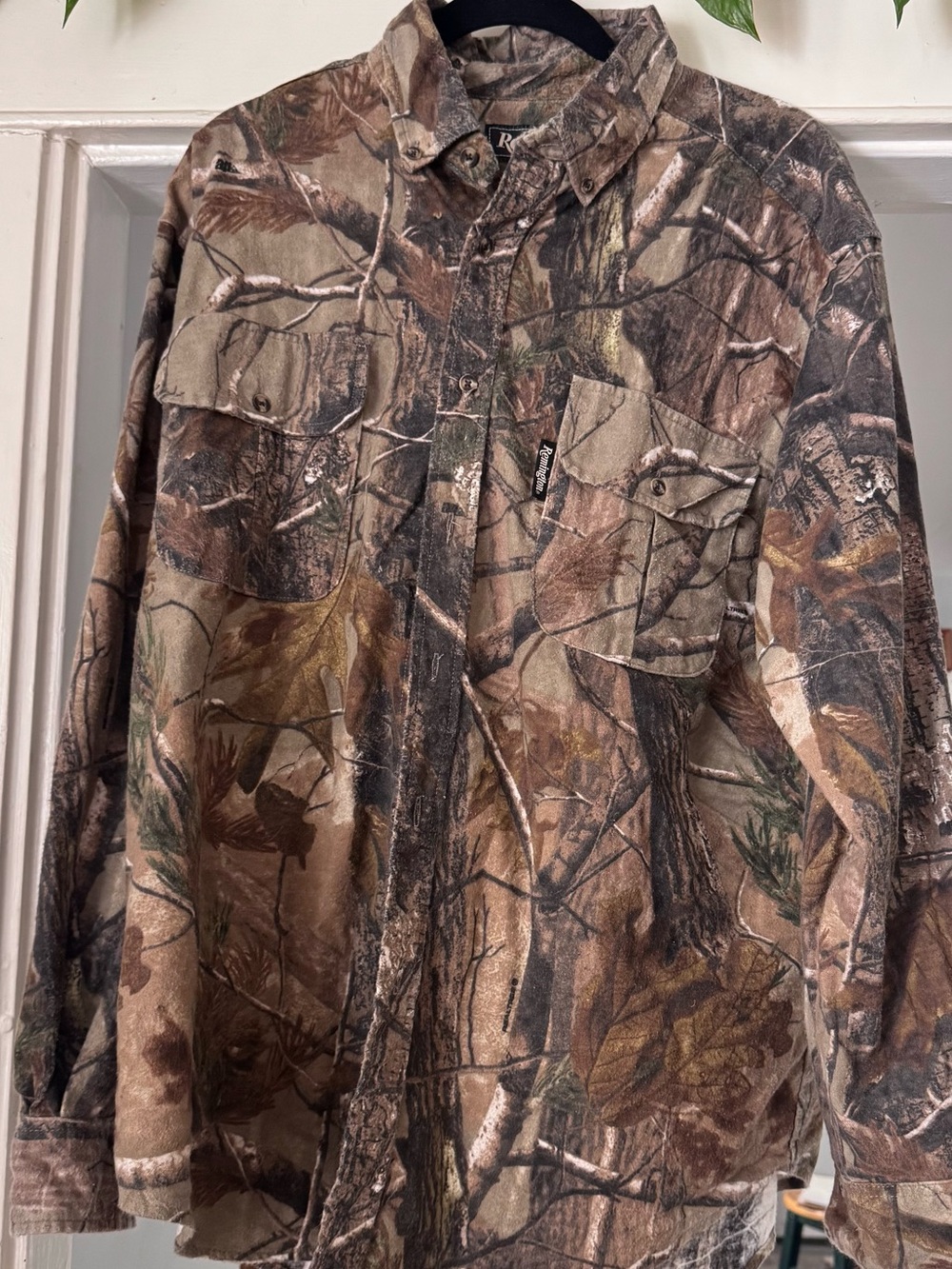 Remington Camouflage Button-Up Shirt chamois camo large
